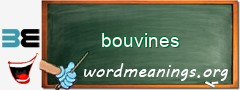 WordMeaning blackboard for bouvines